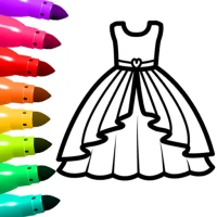 Dress Coloring Game Glitter