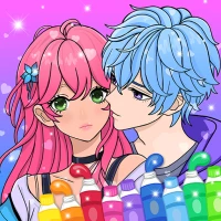 Romantic Anime Coloring Book